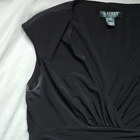 Lauren Ralph Lauren Fitted Black Dress, Size 10 - Picture 3 of 10